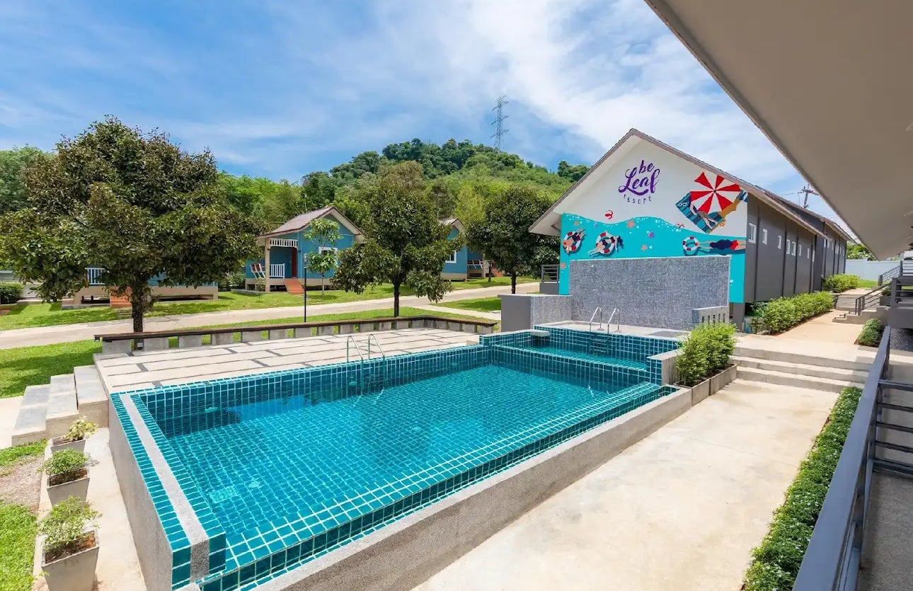 The Be Leaf Resort Swimming Pool and training area